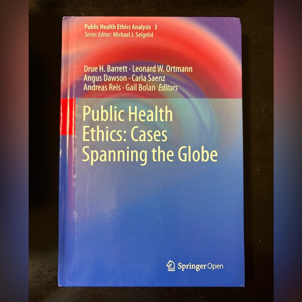 Public Health Ethics Book by Springer